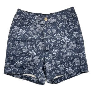 Jacks Girlfriend Shorts W/ S Blue Floral Cotton Modal Stretch LN/NWOT